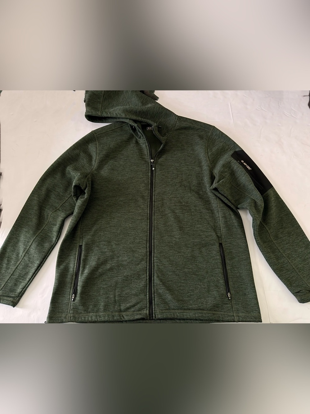 Hi-Tec Men’s Size XXL Olive Green Full Zip Outdoor Performance Hoodie Jacket